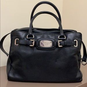 EUC Michael Kors black pebble leather satchel